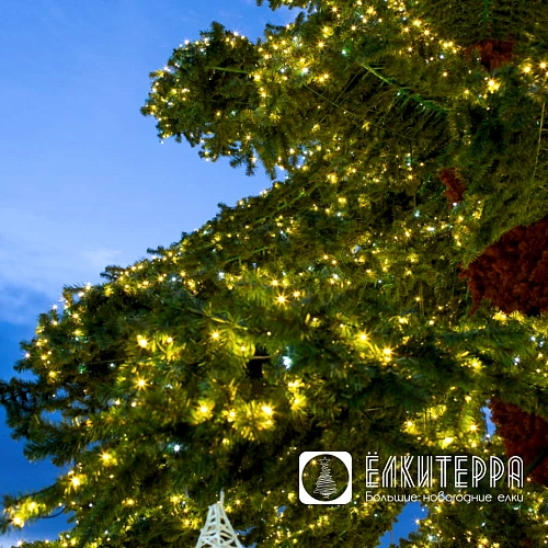 Таежная световая искусственная уличная елка, 11 м